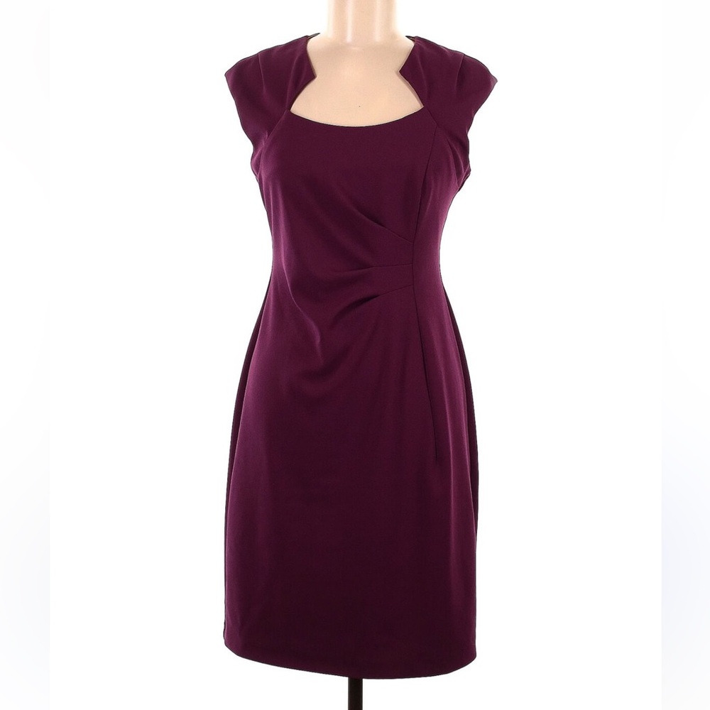 Connected apparel 8 maroon Sheath business dress. NWOT.